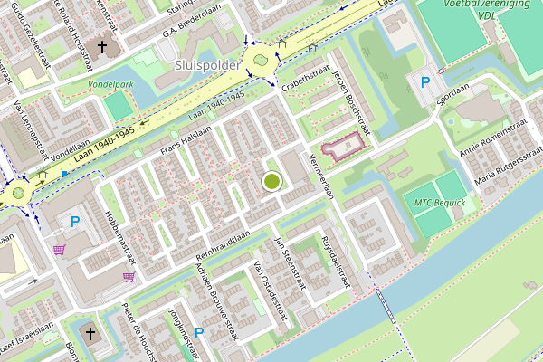 Ambulance-melding op Paulus Potterplein, Maassluis op 15 juli, kaart-overzicht