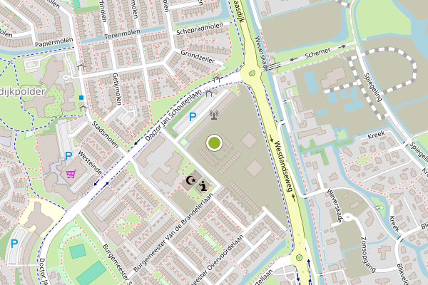 Ambulance-melding op Burg. Zaneveldstraat, Maassluis op 15 juli, kaart-overzicht