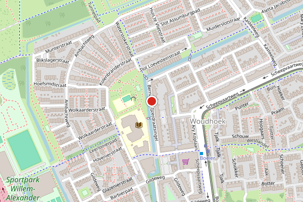 Brandweer-melding op Bernardus IJzerdraatsingel, Schiedam op 15 juli, kaart-overzicht