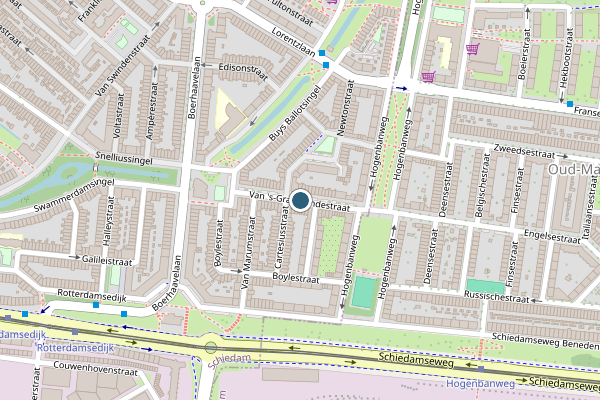Politie-melding op Van 's-Gravesandestraat, Schiedam op 14 juli, kaart-overzicht