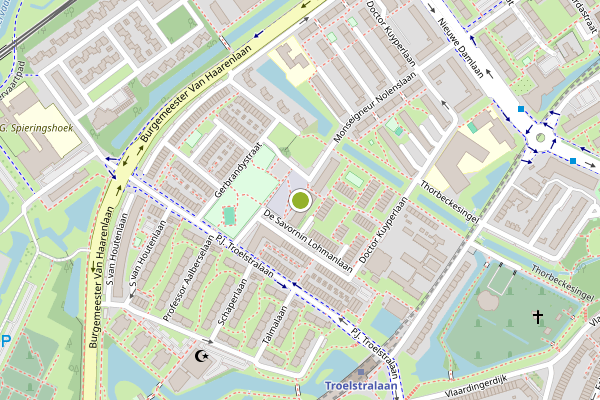 Ambulance-melding op Dr Wibautplein, Schiedam op 14 juli, kaart-overzicht