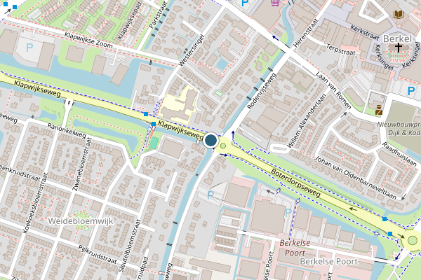 Politie-melding op Klapwijkseweg, Berkel en Rodenrijs op 15 juli, kaart-overzicht