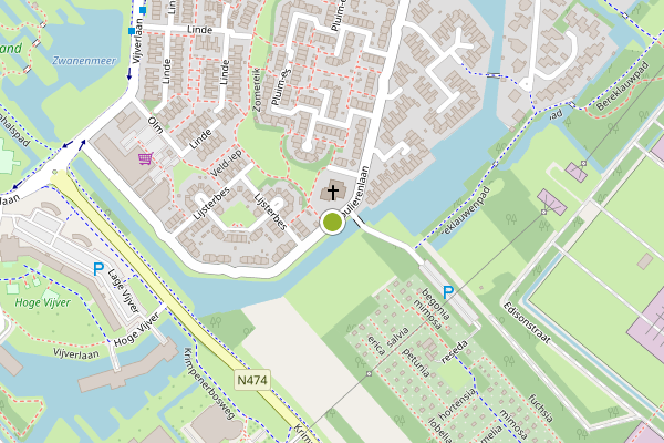 Ambulance-melding op Populierenlaan, Krimpen aan den IJssel op 15 juli, kaart-overzicht