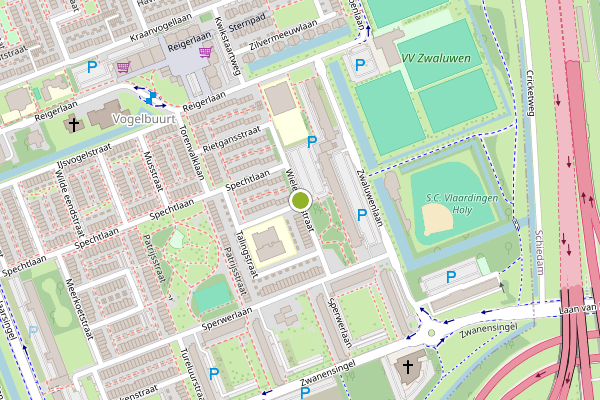 Ambulance-melding op Wielewaalstraat, Vlaardingen op 9 mei, kaart-overzicht