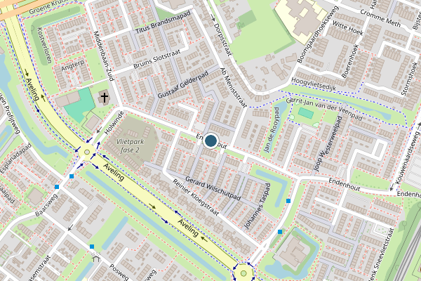 Politie-melding op Endenhout, Hoogvliet op 15 juli, kaart-overzicht