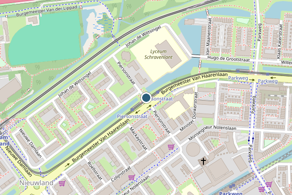 Politie-melding op Piersonstraat, Schiedam op 15 juli, kaart-overzicht