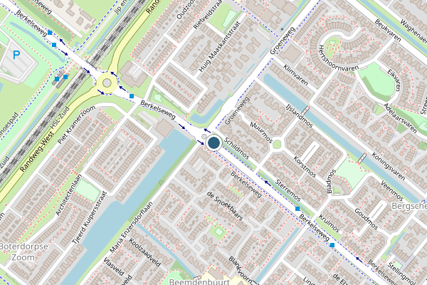 Politie-melding op Berkelseweg, Bergschenhoek op 15 juli, kaart-overzicht