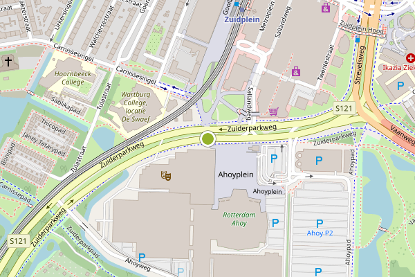 Ambulance-melding op Zuiderparkweg, Rotterdam op 15 juli, kaart-overzicht