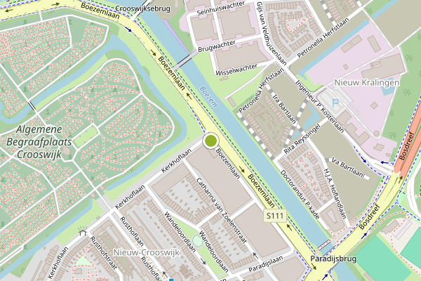 Ambulance-melding op Boezemlaan, Rotterdam op 15 juli, kaart-overzicht