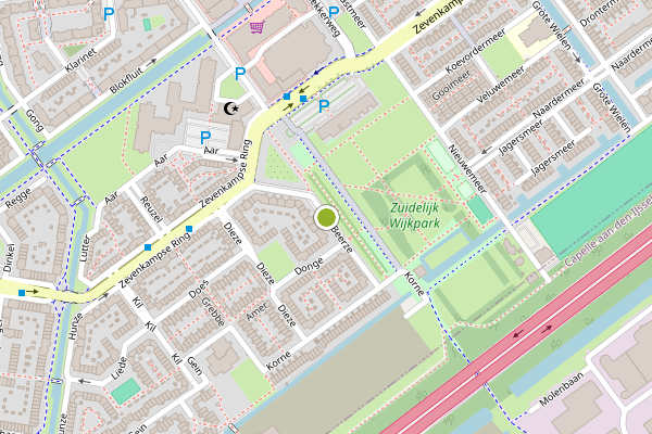 Ambulance-melding op Beerze, Rotterdam op 15 juli, kaart-overzicht