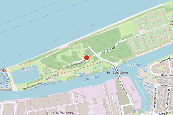 Brandweer-melding op Van Brienenoord, Rotterdam op 15 juli, kaart-overzicht