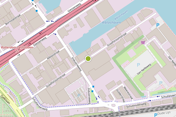 Ambulance-melding op Graafstroomstraat, Rotterdam op 15 juli, kaart-overzicht