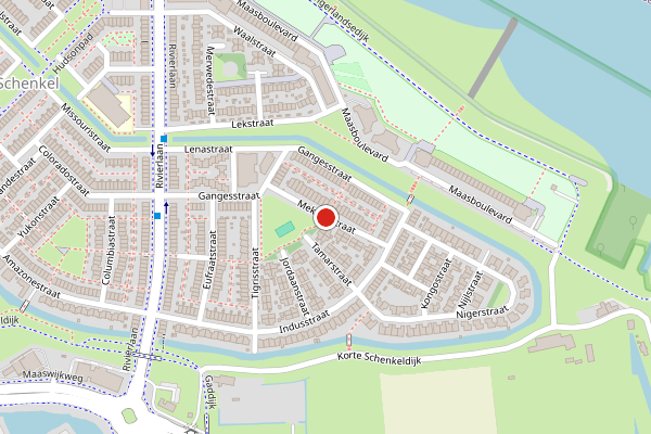 Brandweer-melding op Mekongstraat, Spijkenisse op 15 juli, kaart-overzicht