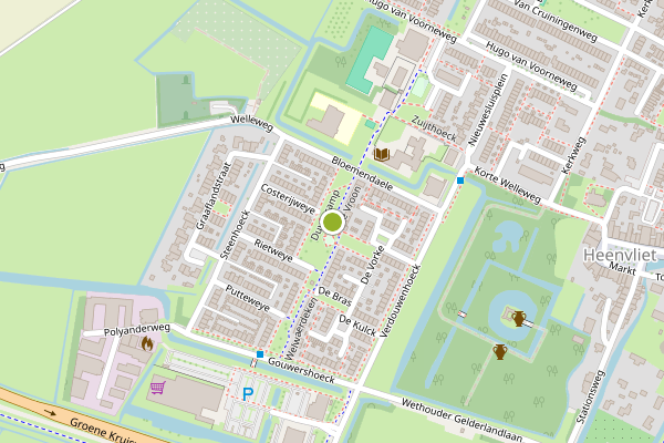 Ambulance-melding op De Vroon, Heenvliet op 15 juli, kaart-overzicht