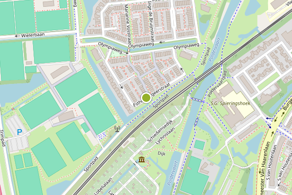 Ambulance-melding op Esther Vergeerstraat, Schiedam op 15 juli, kaart-overzicht