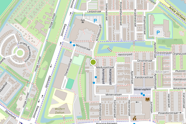 Ambulance-melding op Achillesstraat, Rotterdam op 16 juli, kaart-overzicht