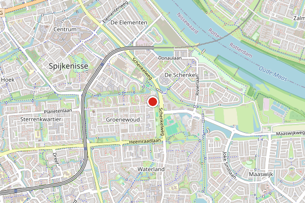 Brandweer-melding op Wezelveen De Landmeter, Spijkenisse op 16 juli, kaart-overzicht