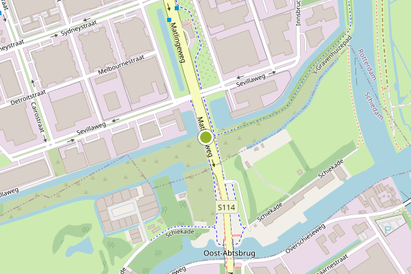 Ambulance-melding op Matlingeweg, Rotterdam op 16 juli, kaart-overzicht