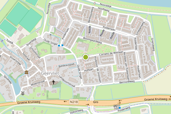 Ambulance-melding op Markenburglaan, Geervliet op 16 juli, kaart-overzicht