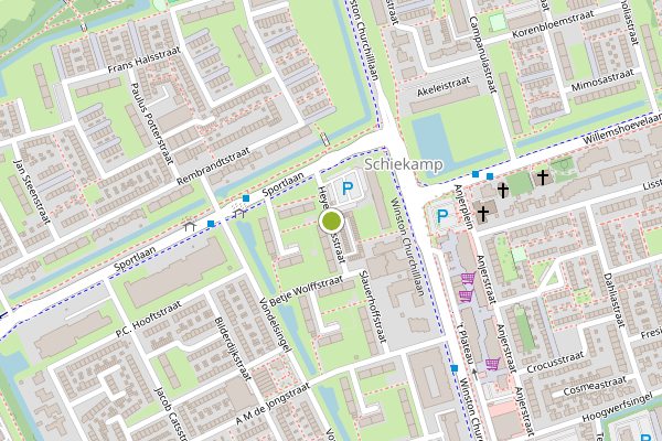 Ambulance-melding op Heyermansstraat, Spijkenisse op 16 juli, kaart-overzicht