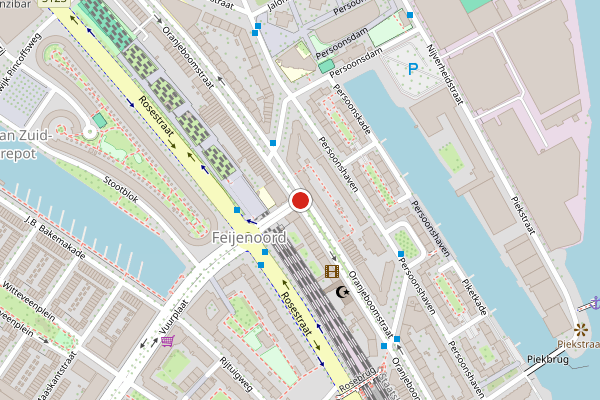 Brandweer-melding op Burgdorfferstraat, Rotterdam op 16 juli, kaart-overzicht
