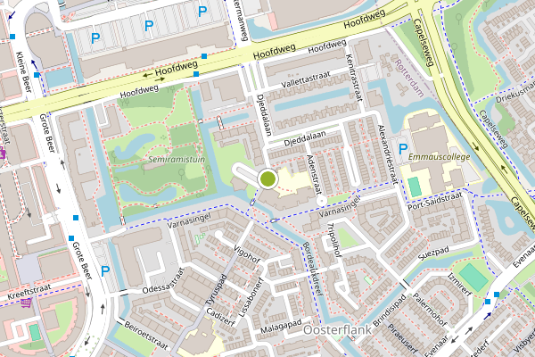 Ambulance-melding op Algiersstraat, Rotterdam op 16 juli, kaart-overzicht