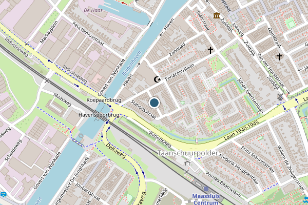 Politie-melding op Piet Heinstraat, Maassluis op 16 juli, kaart-overzicht