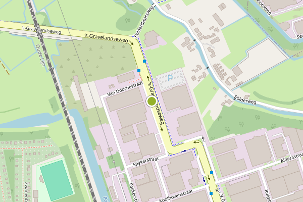 Ambulance-melding op 's-Gravelandseweg, Schiedam op 17 juli, kaart-overzicht