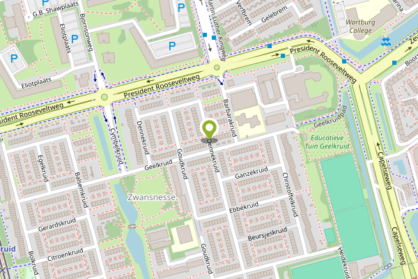 Ambulance-melding op Dennekruid, Rotterdam op 25 april, kaart-overzicht
