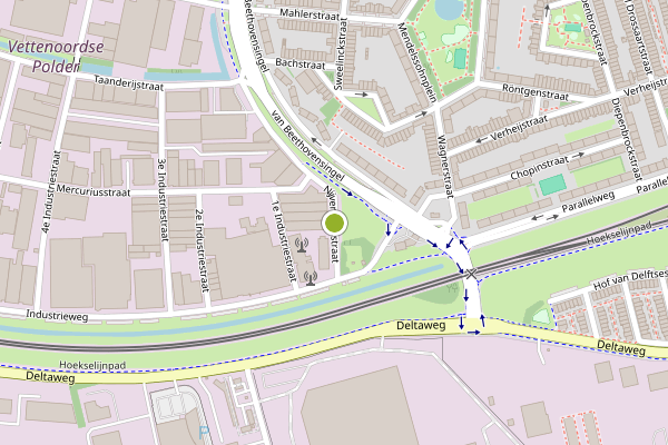 Ambulance-melding op Nijverheidsstraat, Vlaardingen op 17 juli, kaart-overzicht