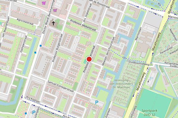 Brandweer-melding op Professor Teldersstraat, Vlaardingen op 17 juli, kaart-overzicht