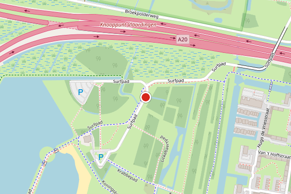 Brandweer-melding op Surfpad, Vlaardingen op 16 juli, kaart-overzicht