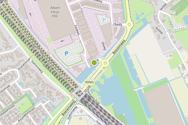 Ambulance-melding op Ziedewij, Barendrecht op 16 juli, kaart-overzicht