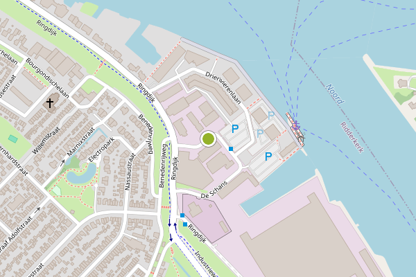 Ambulance-melding op De Schans, Ridderkerk op 17 juli, kaart-overzicht