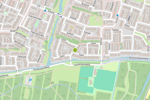 Ambulance-melding op Zalm, Ridderkerk op 16 juli, kaart-overzicht