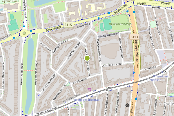 Ambulance-melding op Jan van Avennesstraat, Rotterdam op 17 juli, kaart-overzicht