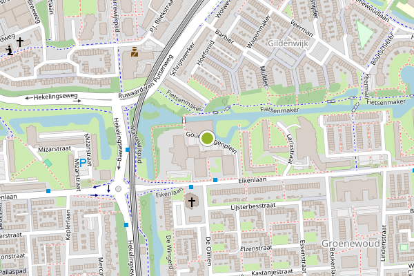 Ambulance-melding op Goudenregenplein, Spijkenisse op 17 juli, kaart-overzicht