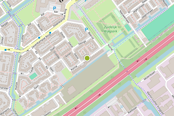 Ambulance-melding op Korne, Rotterdam op 17 juli, kaart-overzicht