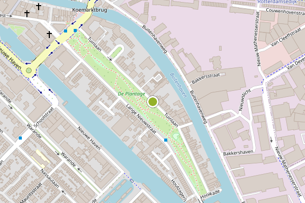 Ambulance-melding op Tuinlaan, Schiedam op 17 juli, kaart-overzicht