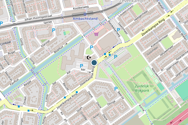 Politie-melding op Zevenkampse Ring, Rotterdam op 17 juli, kaart-overzicht