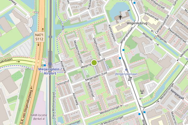 Ambulance-melding op Meijersplein-Noord, Rotterdam op 17 juli, kaart-overzicht