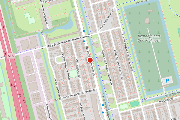 Brandweer-melding op Nancy Zeelenbergsingel, Rotterdam op 17 juli, kaart-overzicht