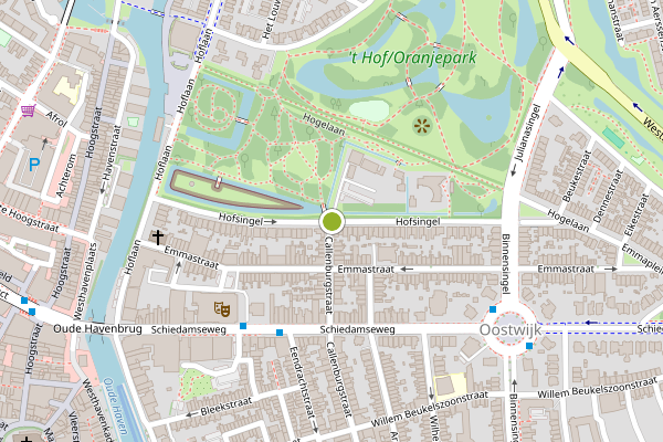 Ambulance-melding op Hofsingel, Vlaardingen op 17 juli, kaart-overzicht