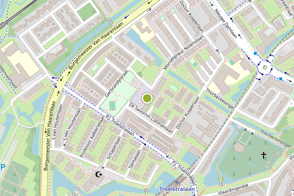 Ambulance-melding op Dr Wibautplein, Schiedam op 18 juli, kaart-overzicht