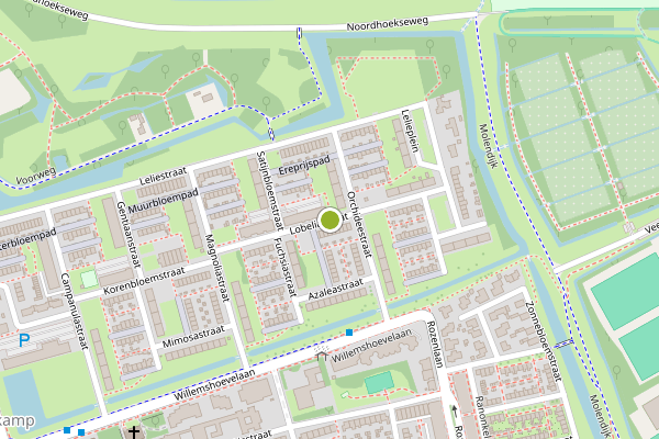Ambulance-melding op Lobeliastraat, Spijkenisse op 18 juli, kaart-overzicht