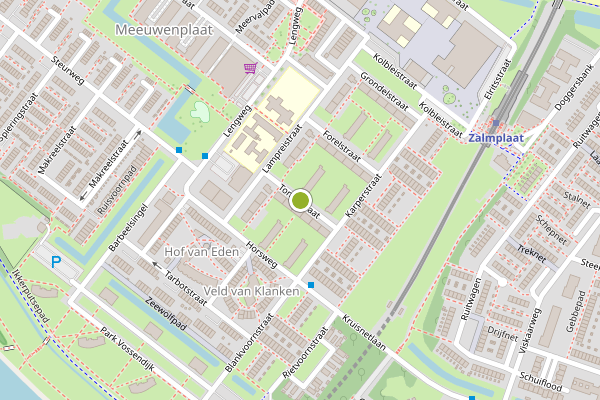 Ambulance-melding op Tonijnstraat, Hoogvliet op 18 juli, kaart-overzicht