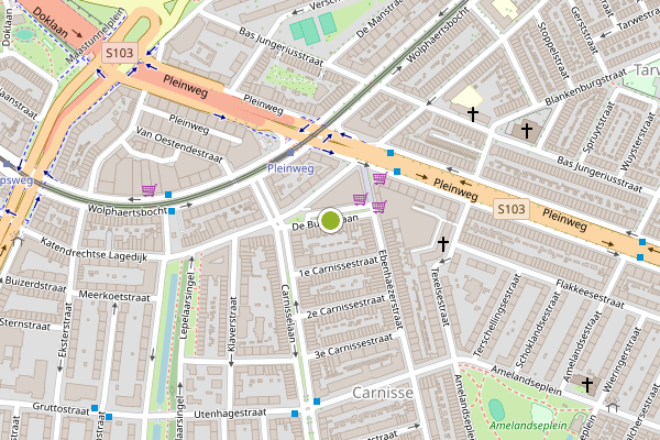 Ambulance-melding op De Buijserlaan, Rotterdam op 18 juli, kaart-overzicht