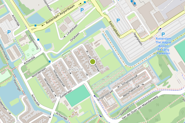 Ambulance-melding op Landzichtstraat, Rotterdam op 18 juli, kaart-overzicht
