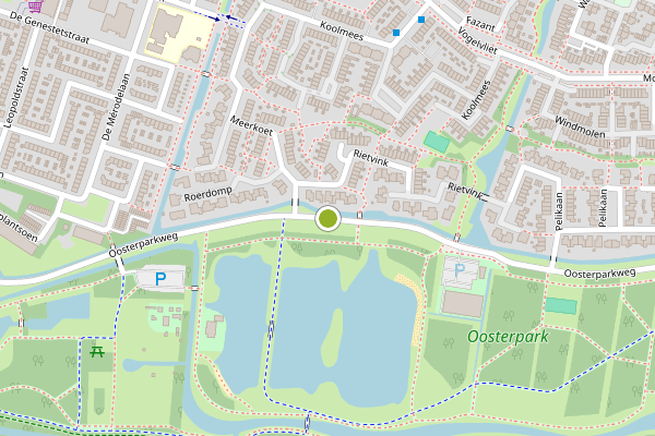 Ambulance-melding op Oosterparkweg, Ridderkerk op 18 juli, kaart-overzicht