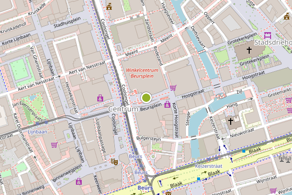 Ambulance-melding op Beursplein, Rotterdam op 18 juli, kaart-overzicht